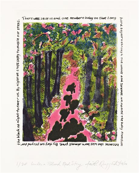 Under a Blood Red Sky. by Faith Ringgold, 2000