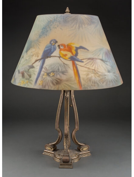 Artwork by Pairpoint Glass Company, Pairpoint Reverse-Painted Glass and Lacquered Metal, Made of Painted Glass and Lacquered Metal