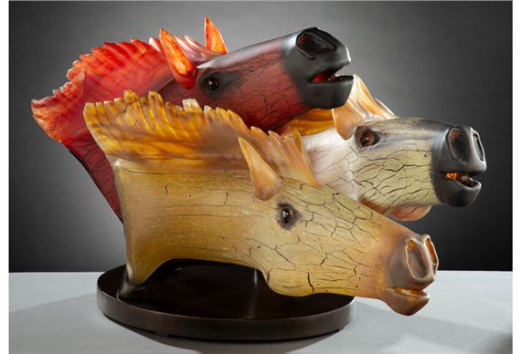 Three Horse Race by David Bennett, circa 1998