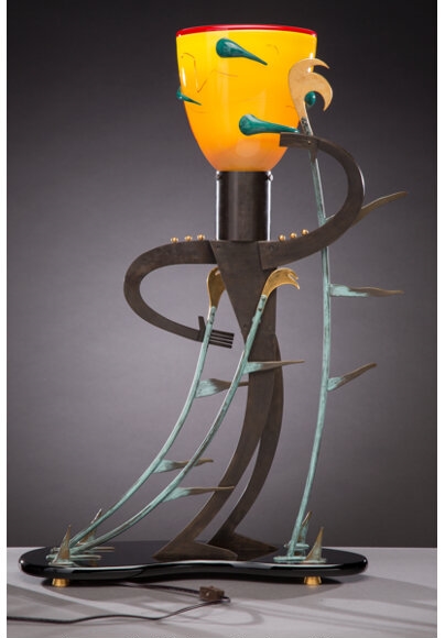 Artwork by Dan Dailey, Blowing in the Wind (Lamp), Made of Blown glass