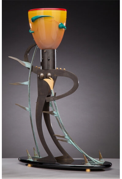 Artwork by Dan Dailey, Blowing in the Wind (Lamp), Made of Blown glass