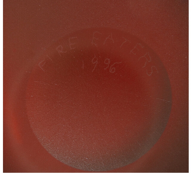 Artwork by Dan Dailey, Fire Eaters, from the 'Circus Vase' Series, Made of Blown glass, patinated and gold