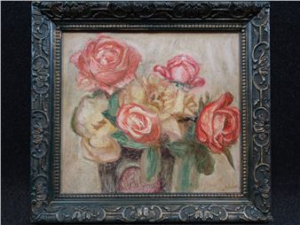 Conrad (1871-1949) : Vase de roses - Conrad Slade