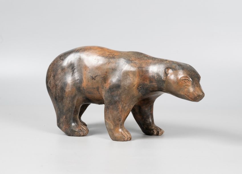 Deux Sculptures Ours En Bronze - Pierre Chenet - Animalier - 50 Cm - Vintage 1970