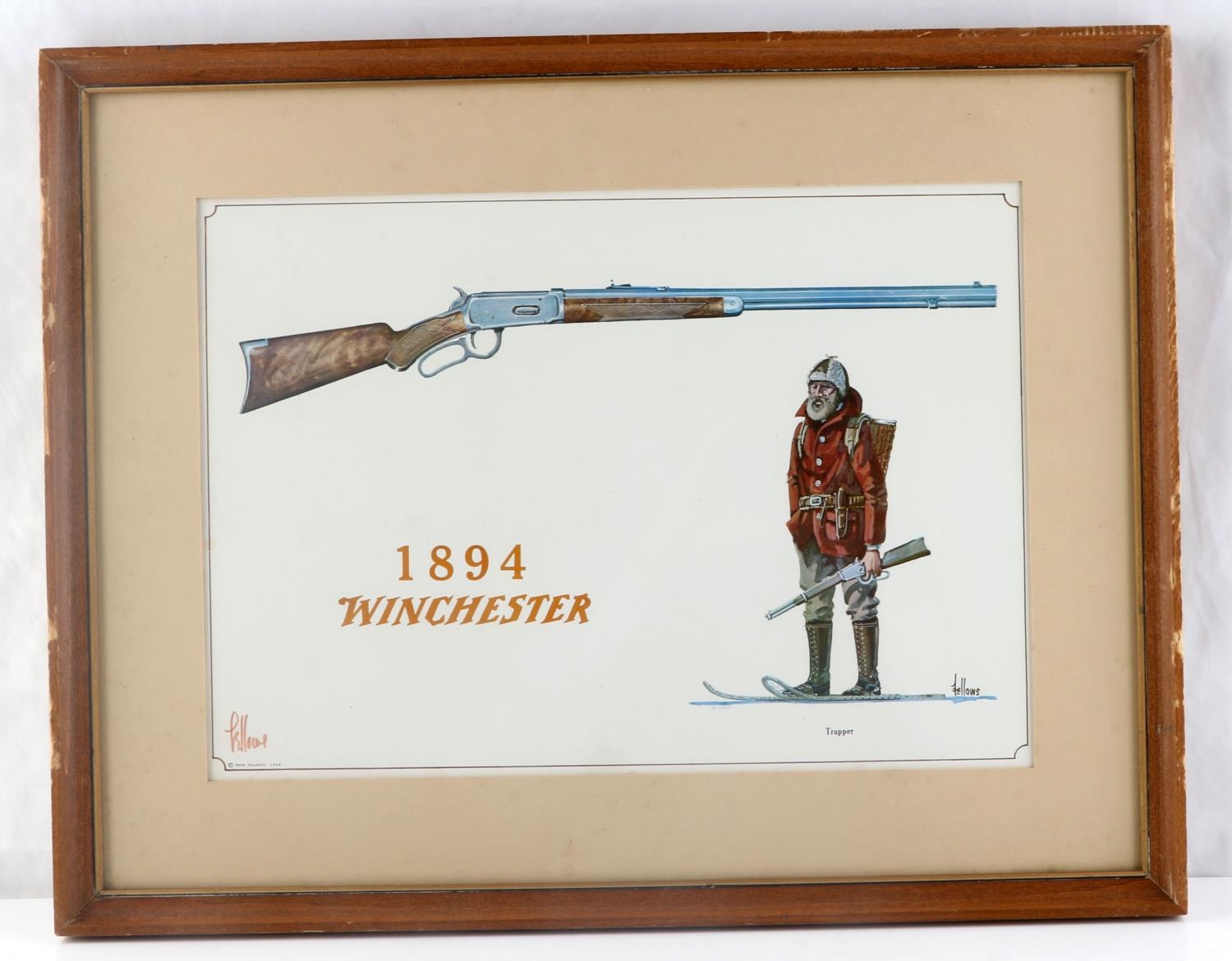 Fred Fellows FRED FELLOWS SIGNED 1968 WINCHESTER FRONTIER PRINT