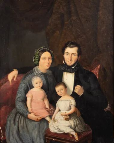 Dutch School, 19th Century | Familieportret van een vermoedelijk Haags ...