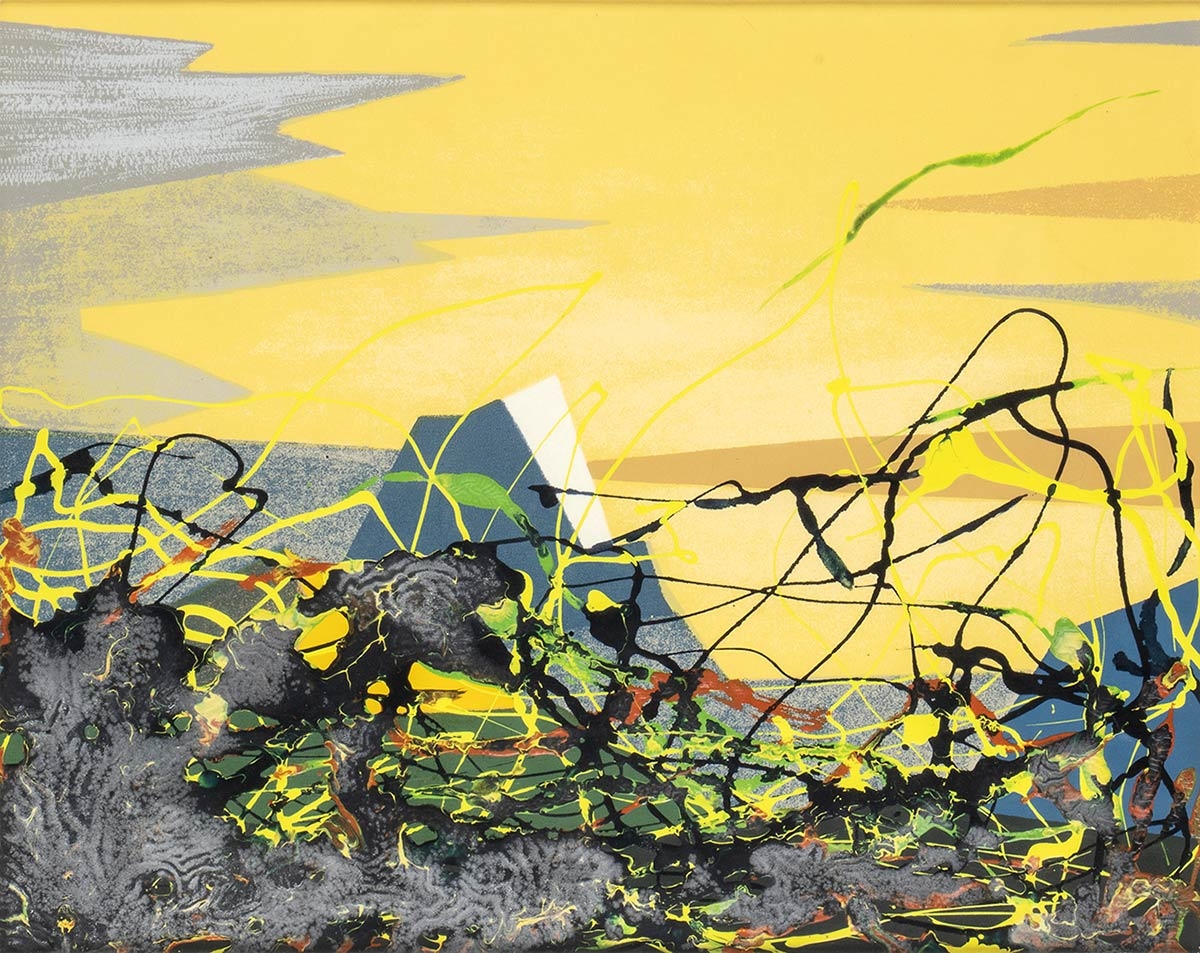 Artwork by Amintore Fanfani, Compositions, Made of oil on masonite, retouched silk-screen in acrylic colors