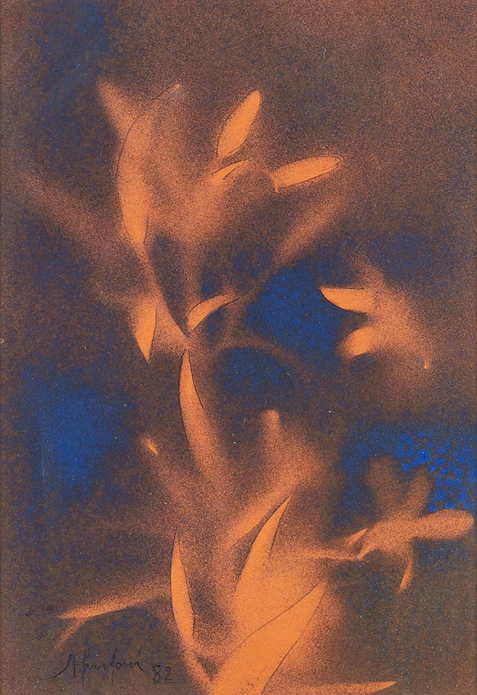 Artwork by Amintore Fanfani, Compositions, Made of oil on masonite, retouched silk-screen in acrylic colors