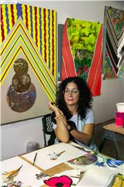 L.A. Painter Carolyn Castaño Turns the Humble Poncho into a Portal to Lush Worlds