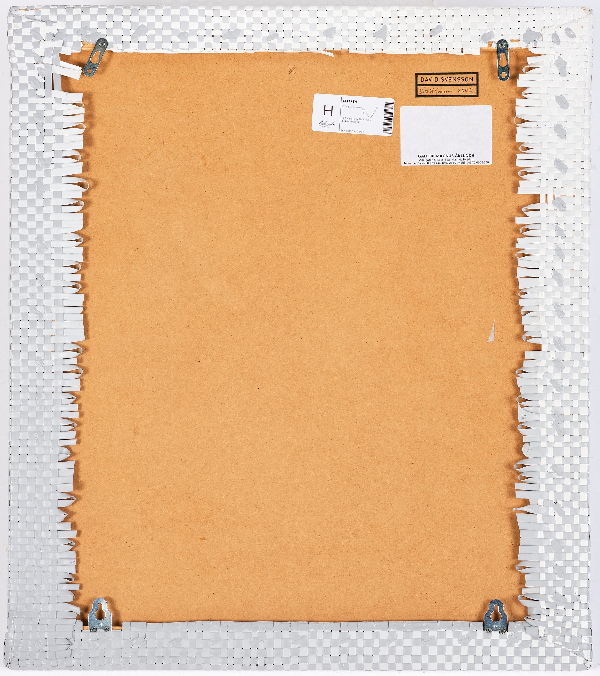 Artwork by David Svensson, Untitled, Made of Twined acrylic laid on board