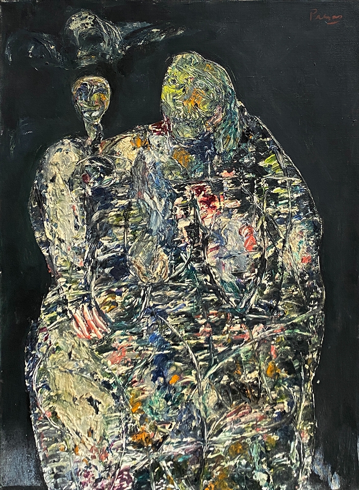 Artwork by Leopoldo Presas, Dos figuras, Made of Oil on canvas