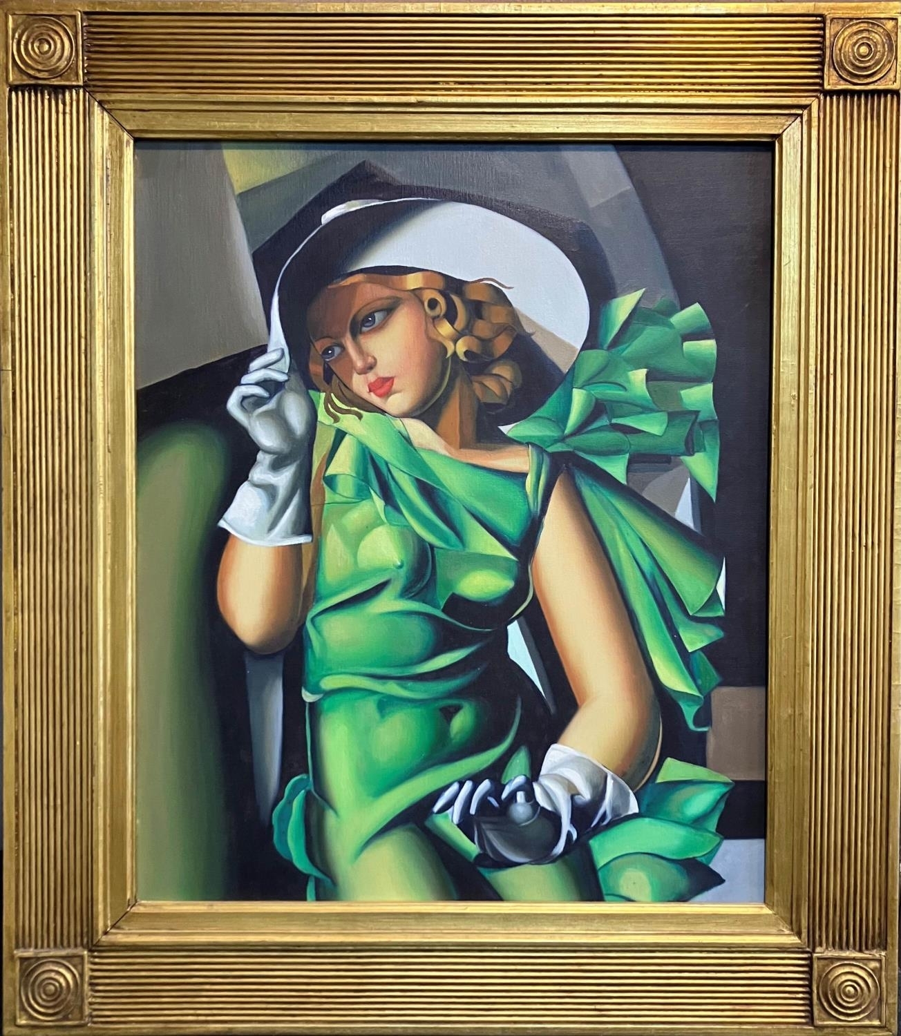 Tamara de Lempicka Young Lady with Gloves (Girl in a Green Dress