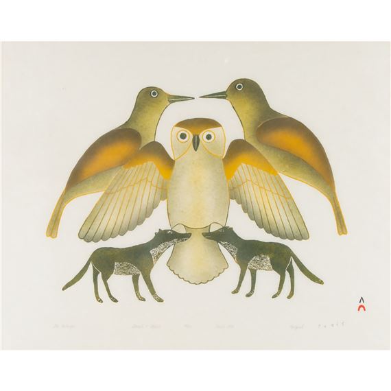 THE HARBINGER by Kenojuak Ashevak, 1993