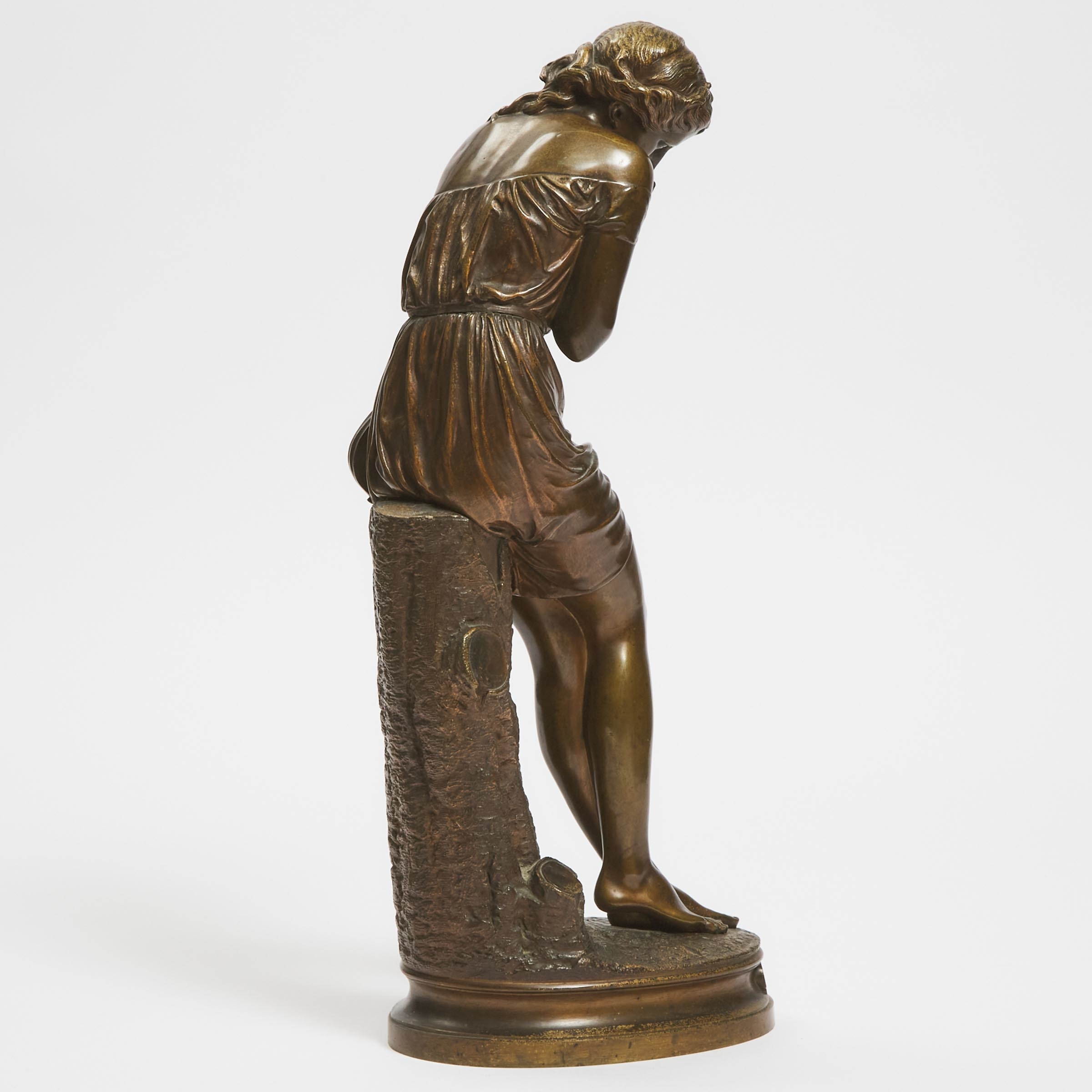 Artwork by Jean Jules Cambos, LA CIGALE, Made of patinated bronze