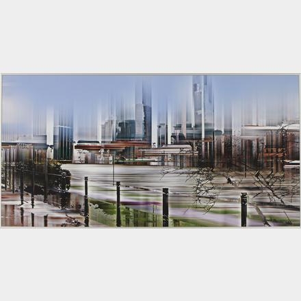 Artwork by Sabine Wild, Sachsenhaeuser Ufer, Made of Lambda photo print on aluminum Dibond