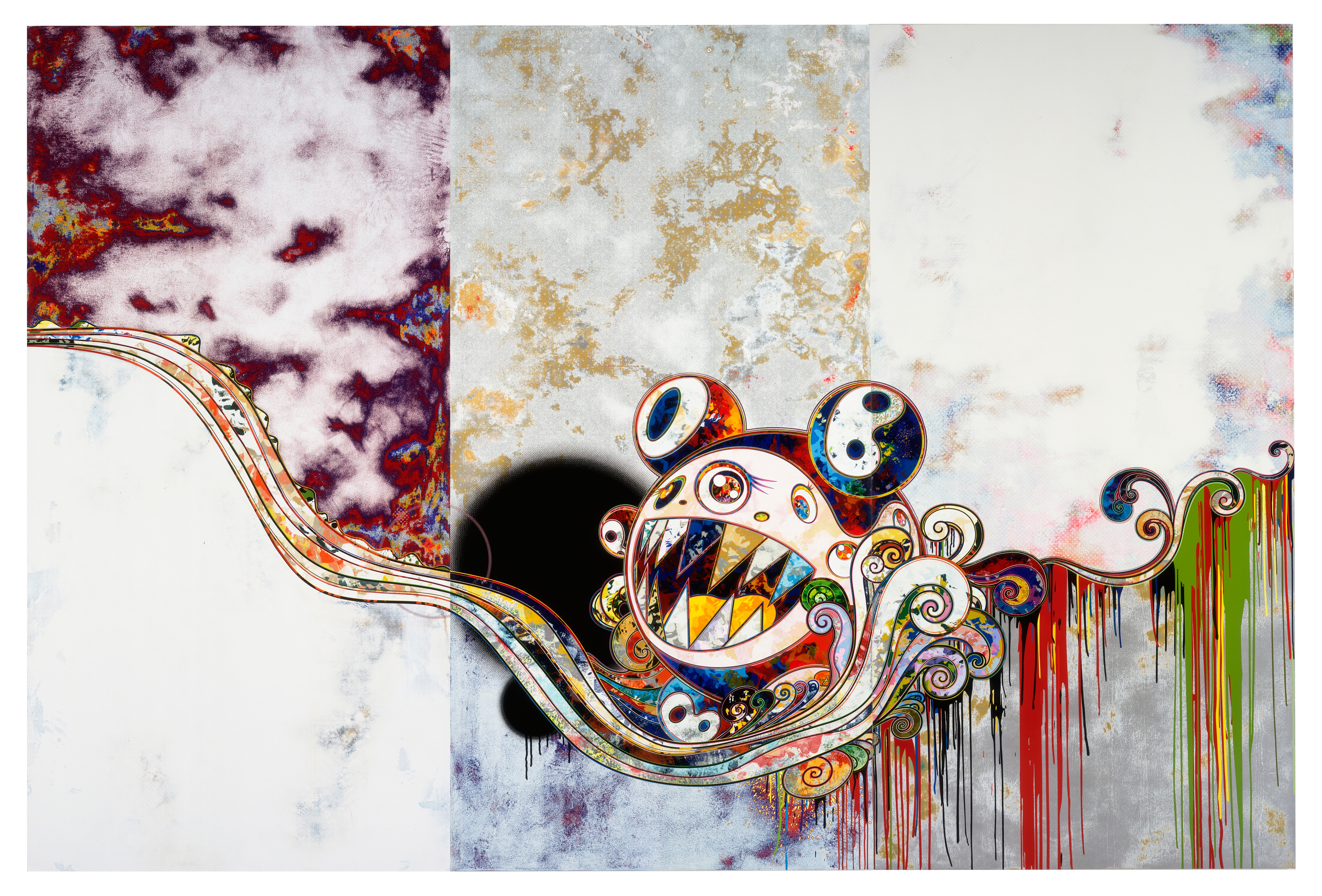 Artwork by Takashi Murakami, 727, Made of acrylic on canvas mounted on board