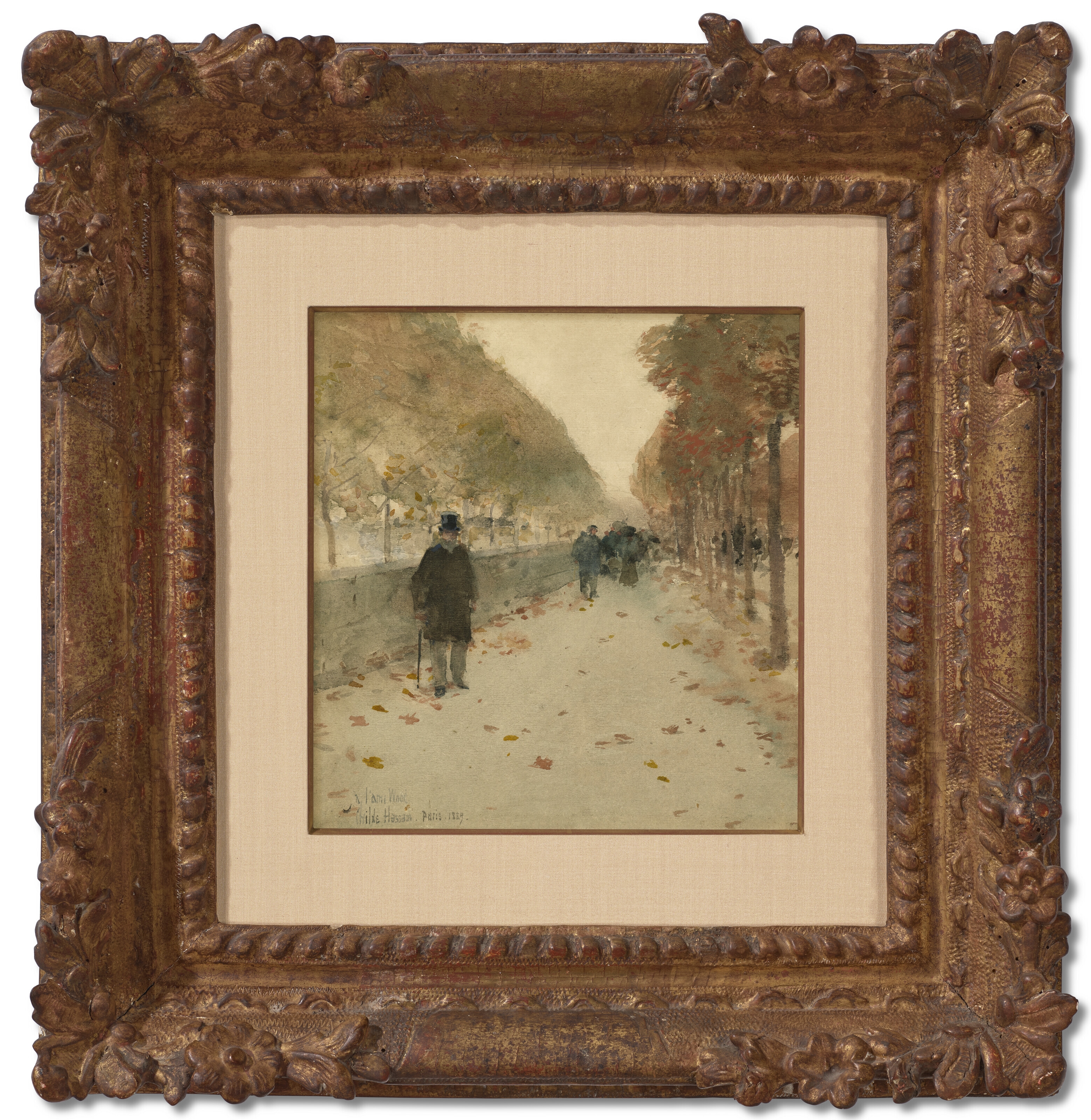 Artwork by Childe Hassam, Quai du Louvre, Made of watercolor, gouache and pencil on paper