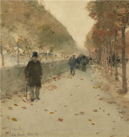 Quai du Louvre by Childe Hassam, 1889, Executed in 1889