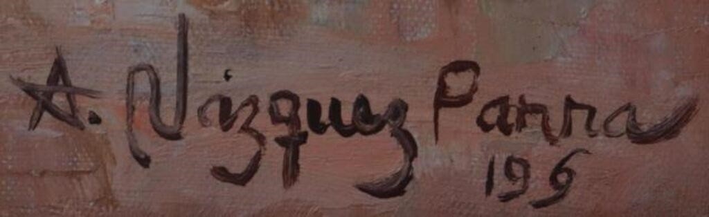 Artwork by Antonio Vasquez Parra, STREET SCENE, Made of oil on canvas