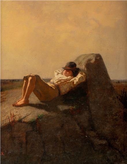 Resting boy by Gustave Ricard