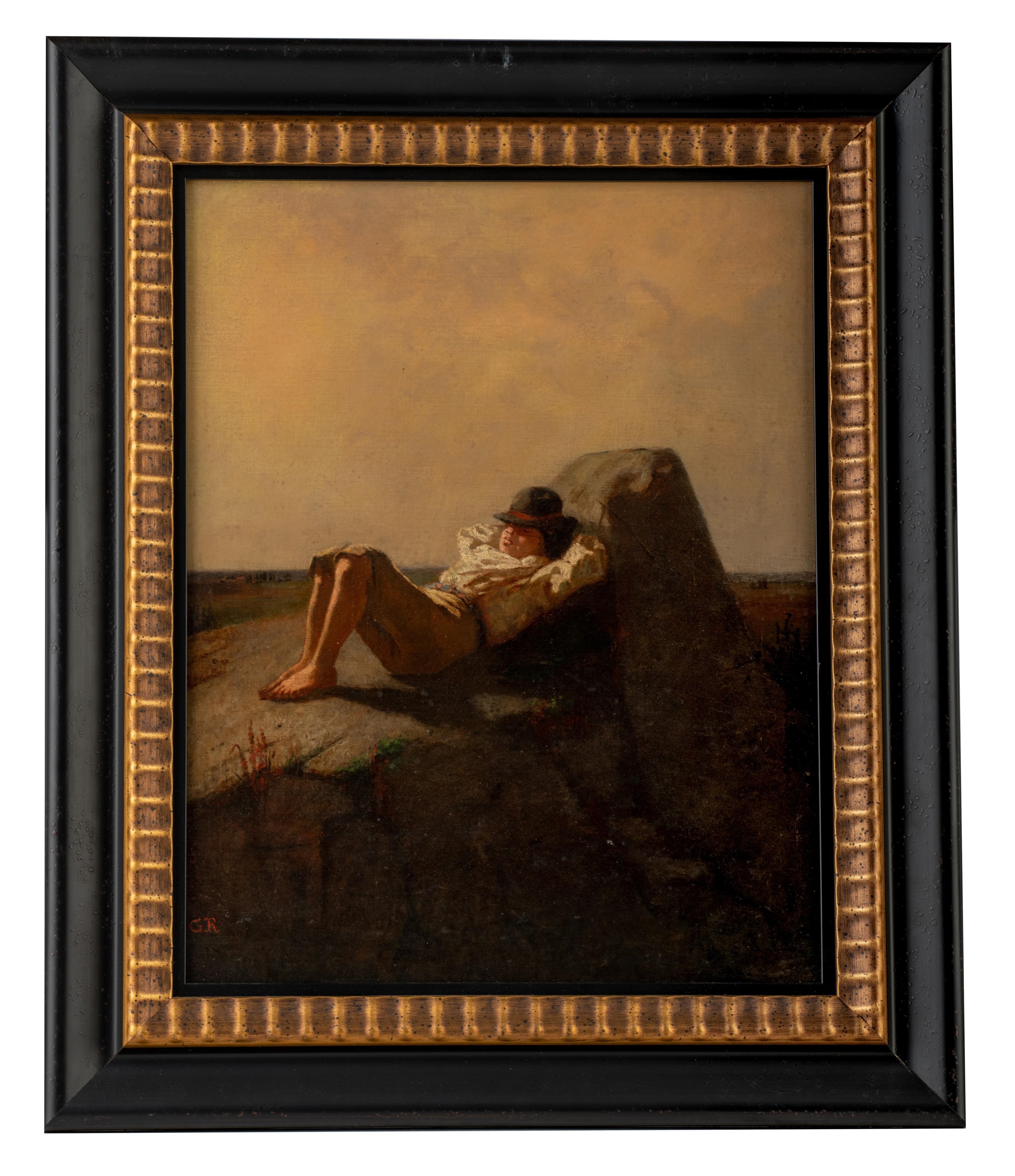 Artwork by Gustave Ricard, Resting boy, Made of oil on canvas