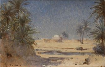 Orientalist landscape - Gustave Nicolas Pinel