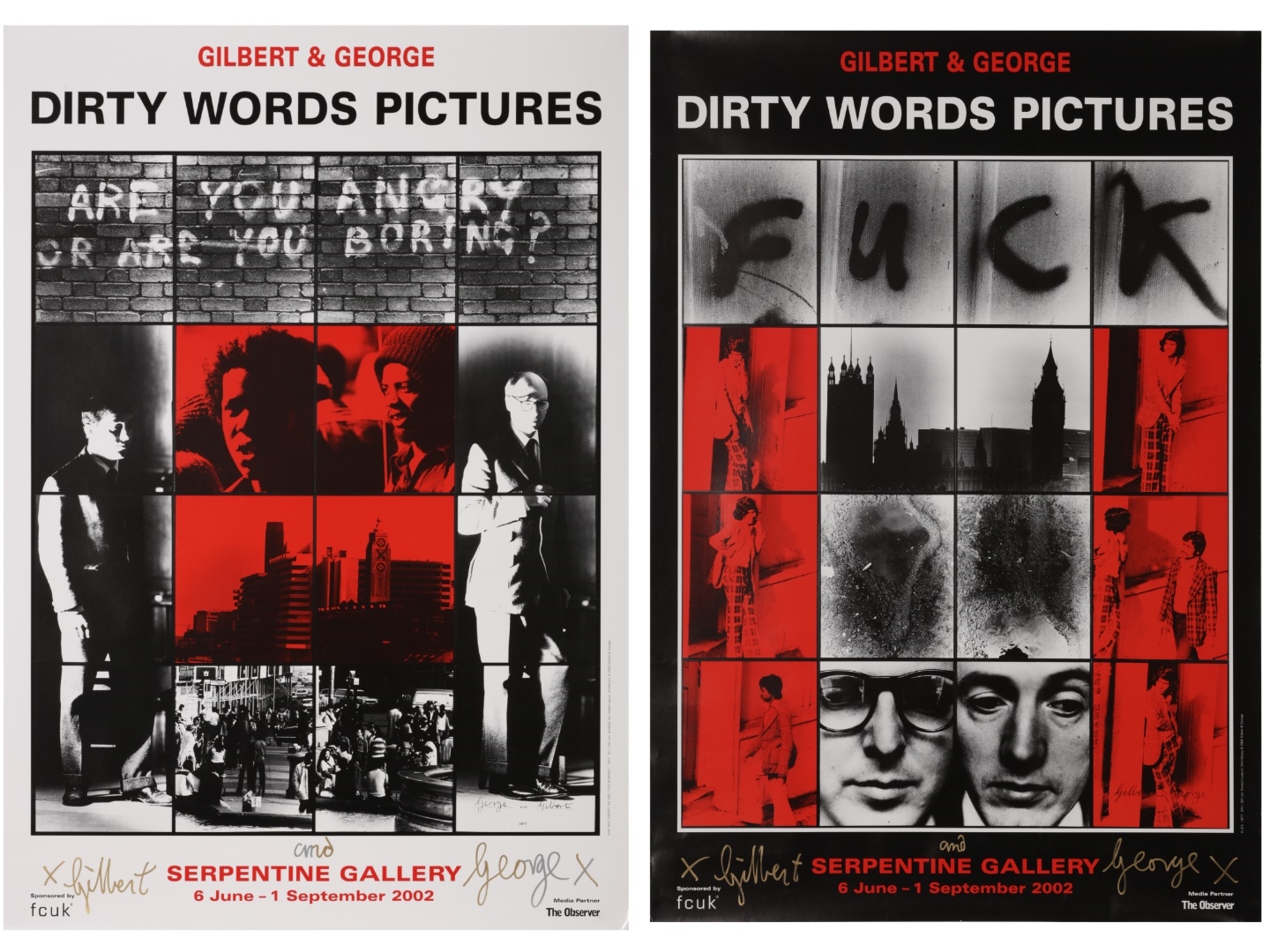 Dirty Words Pictures by Gilbert & George, 2002