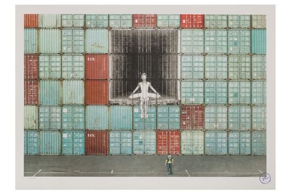 In the Container Wall, Le Havre, France, 2014 by JR, 2014
