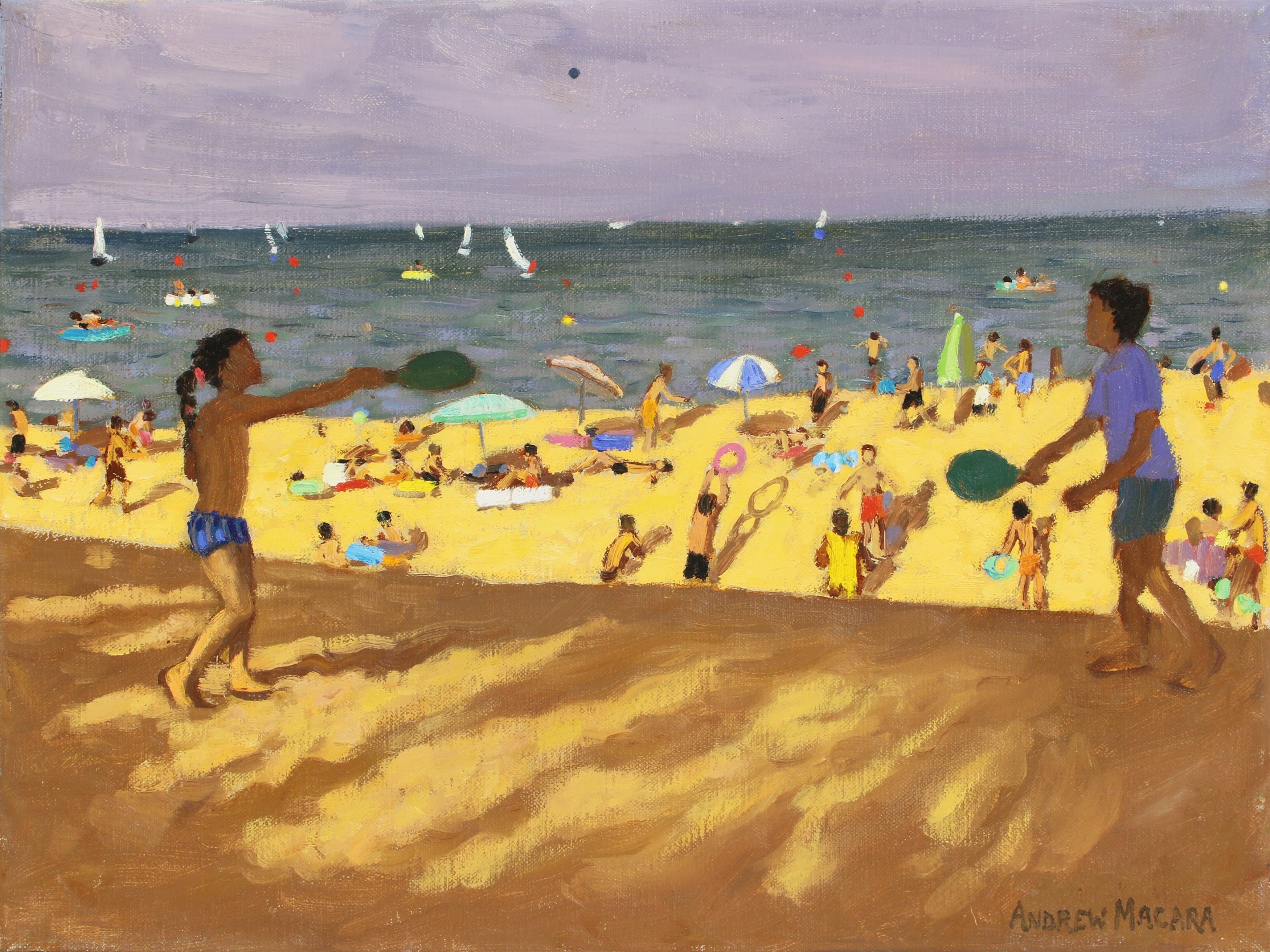 Artwork by Andrew Macara, Spain Platja de Pals, Made of oil on canvas