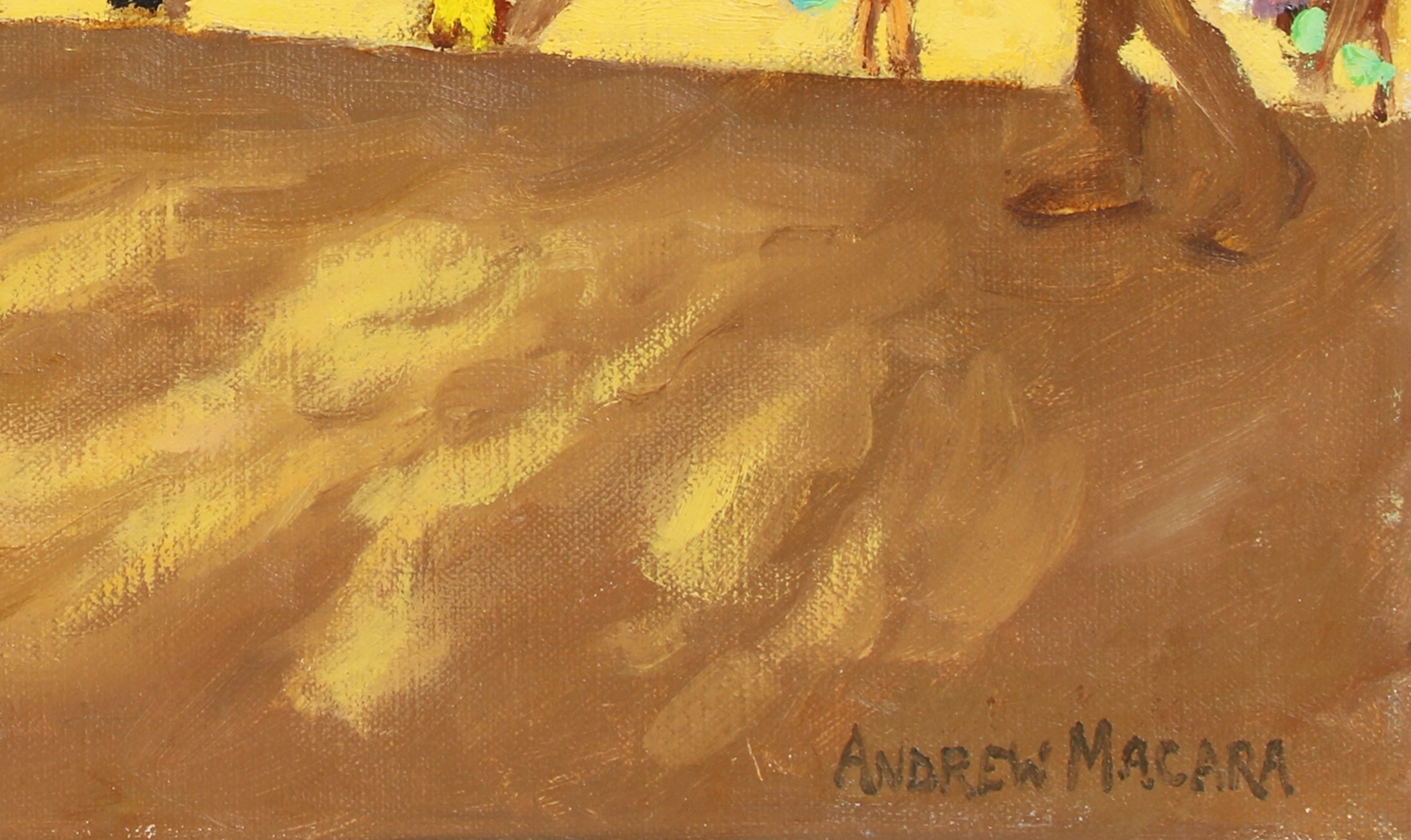 Artwork by Andrew Macara, Spain Platja de Pals, Made of oil on canvas