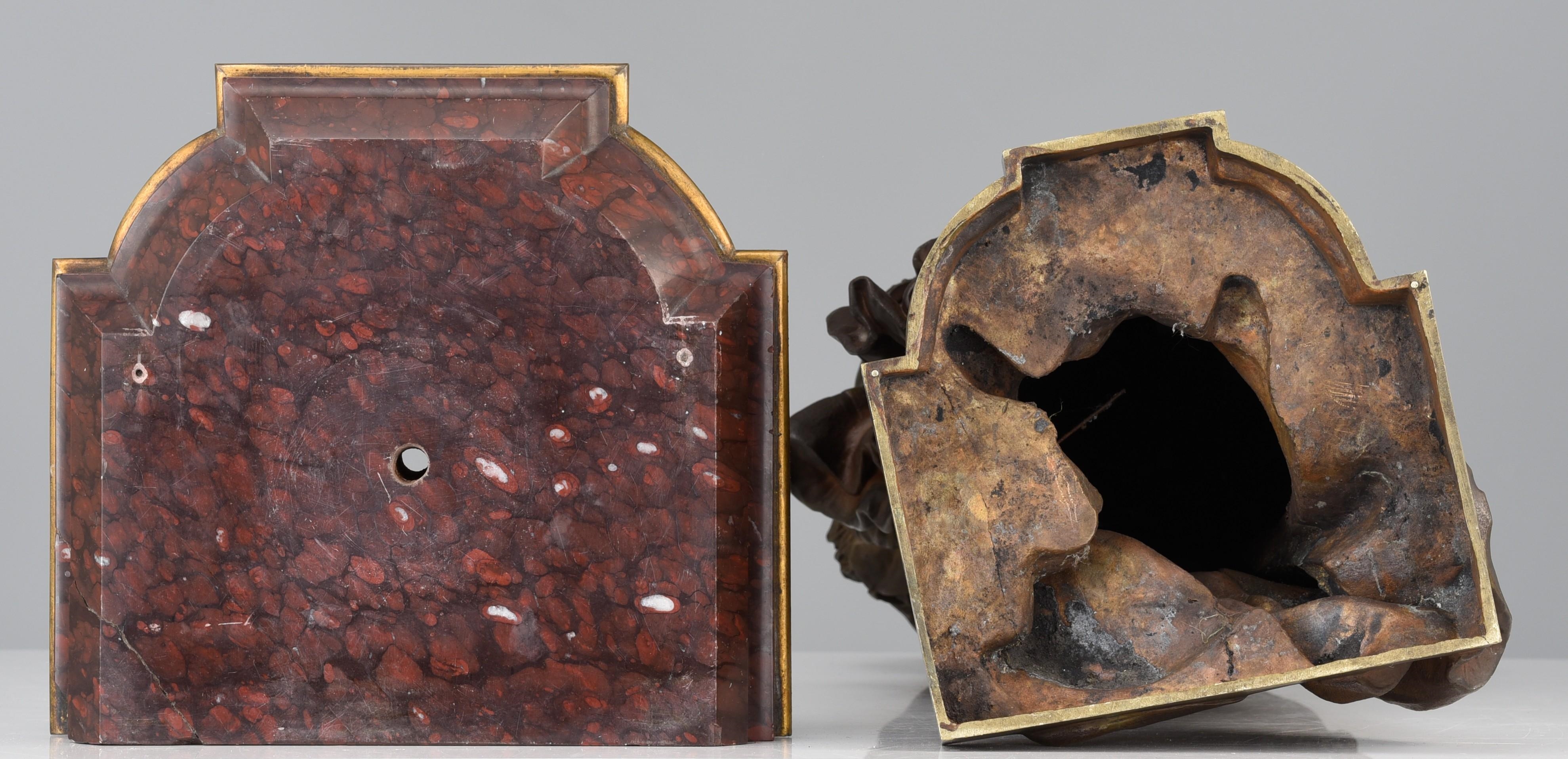 Artwork by Cesar Ceribelli, lady with roses, Made of patinated bronze