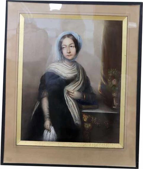 Portrait de Femme by Amélie Desnoyer, 1847