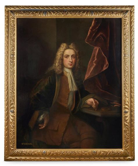 PORTRAIT OF REV. THOMAS SAVAGE by English Naïve School, 18th Century, 18th century