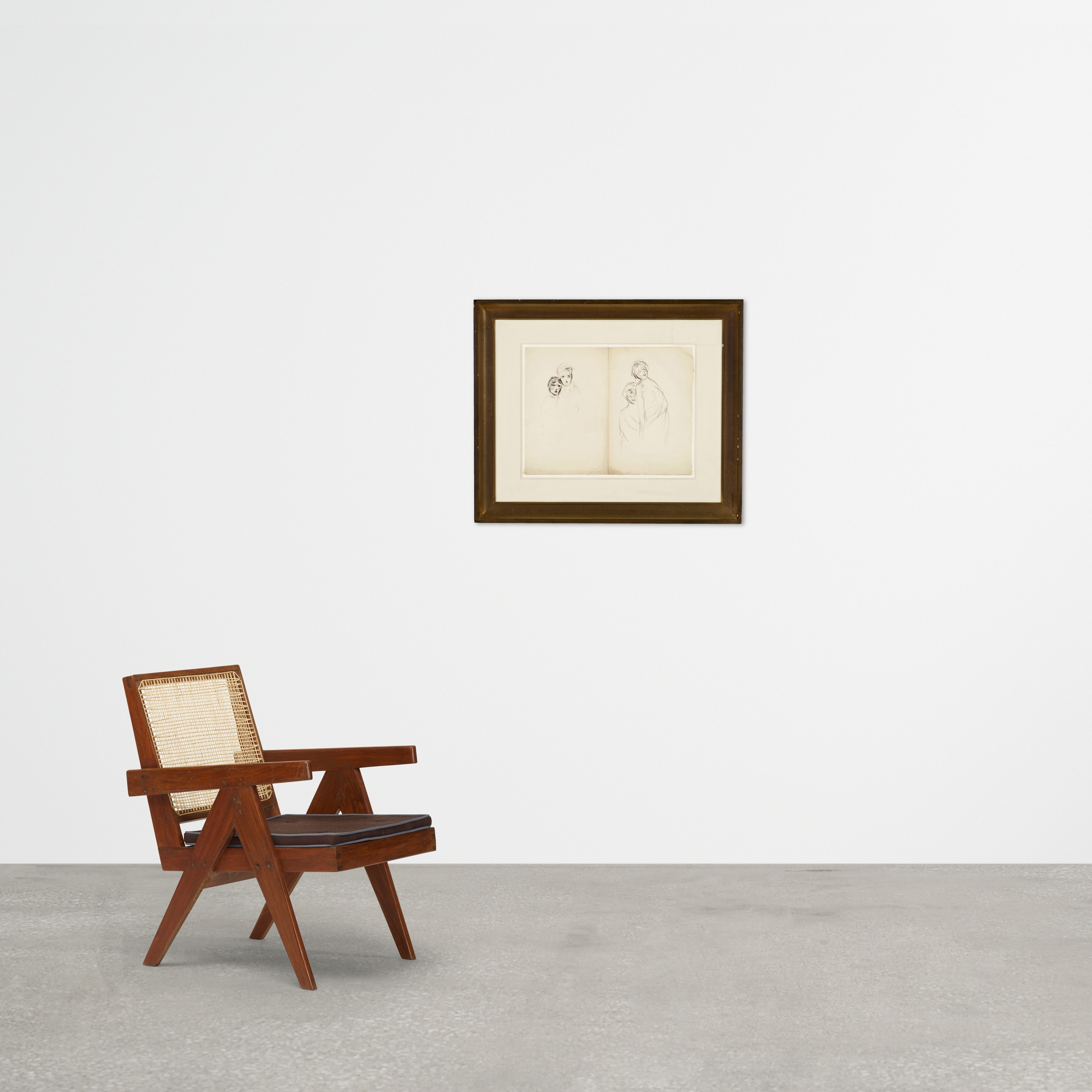 Artwork by Arthur Beecher Carles, Double Study Artist's Wife and Daughter, Made of ink on paper