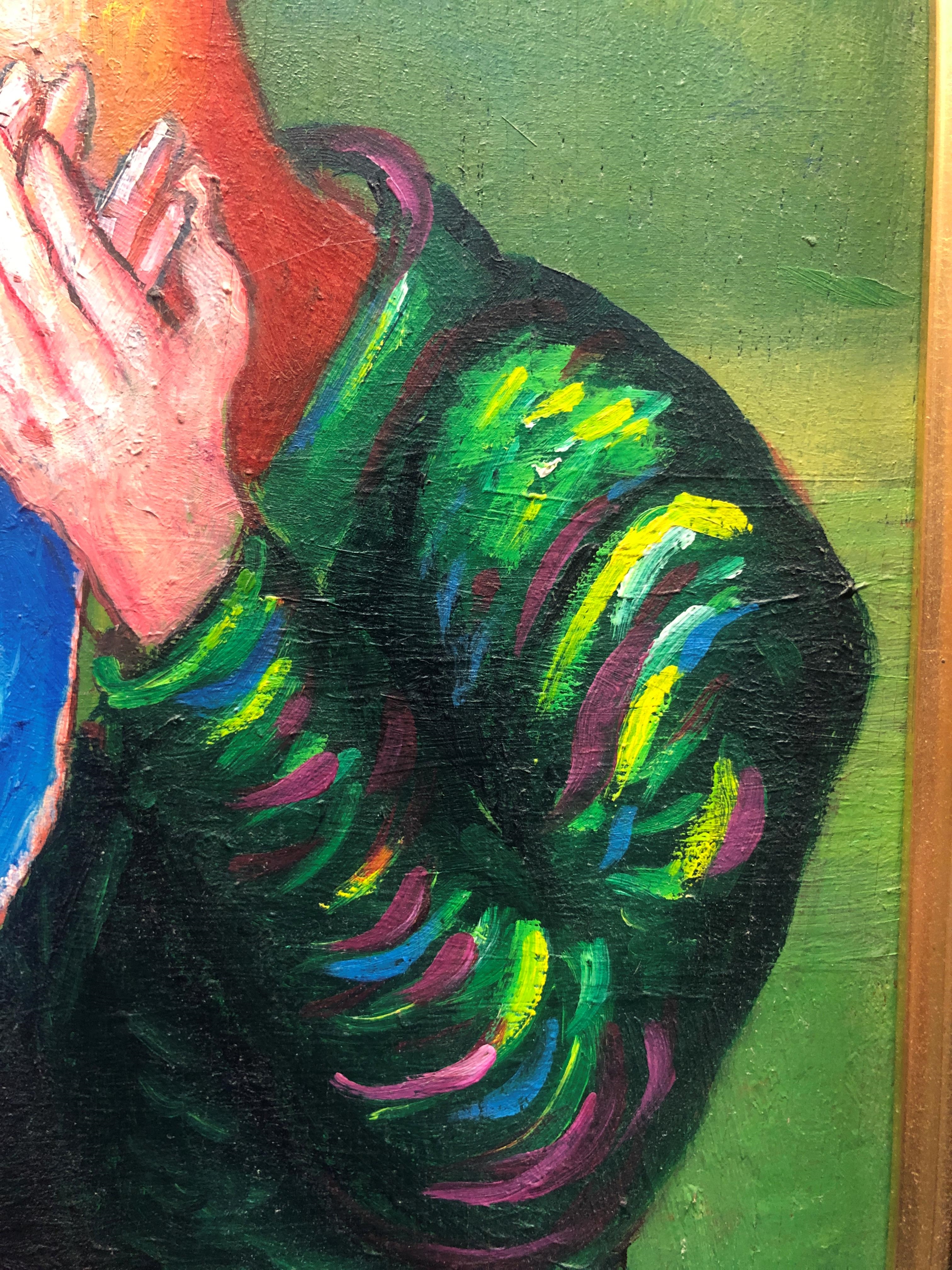 Artwork by Neil MacPherson, Night Train to Cairo 2000, Made of oil on board