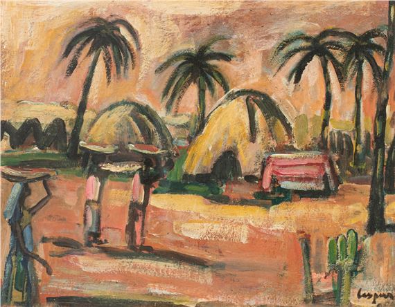 African Ladies in a landscape by Floris Jespers