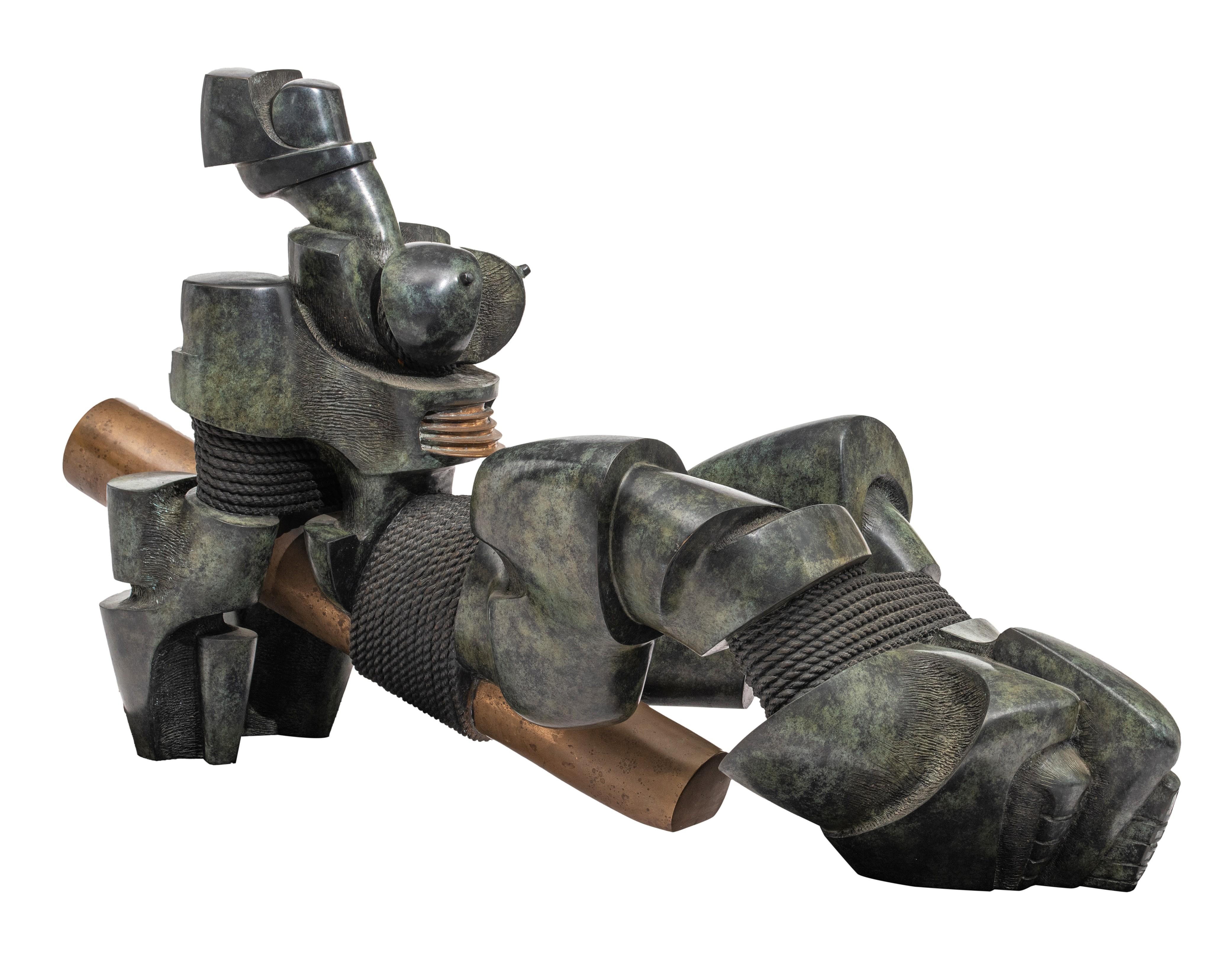 Artwork by Henri Lannoye, Bounded, Made of patinated bronze