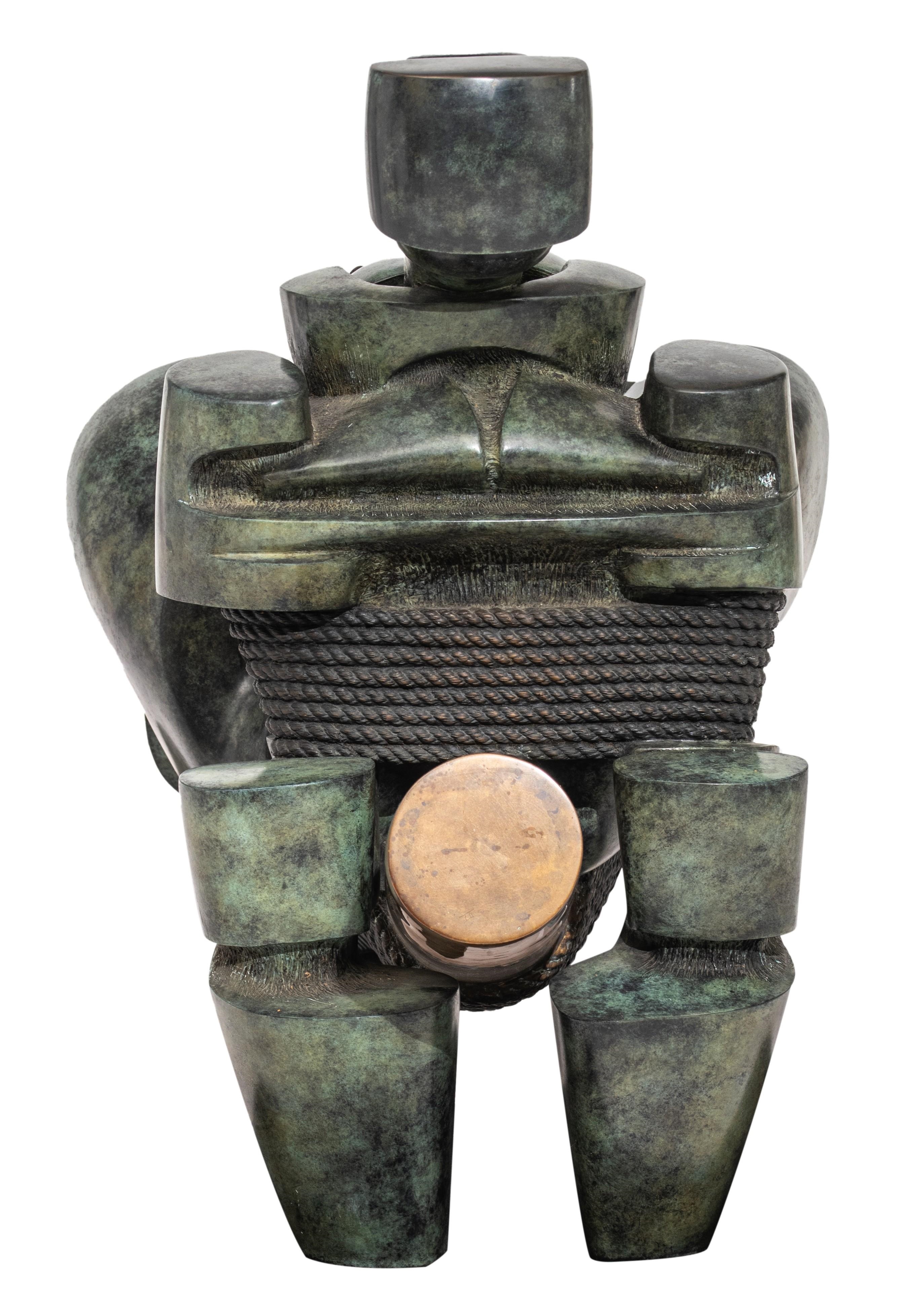 Artwork by Henri Lannoye, Bounded, Made of patinated bronze