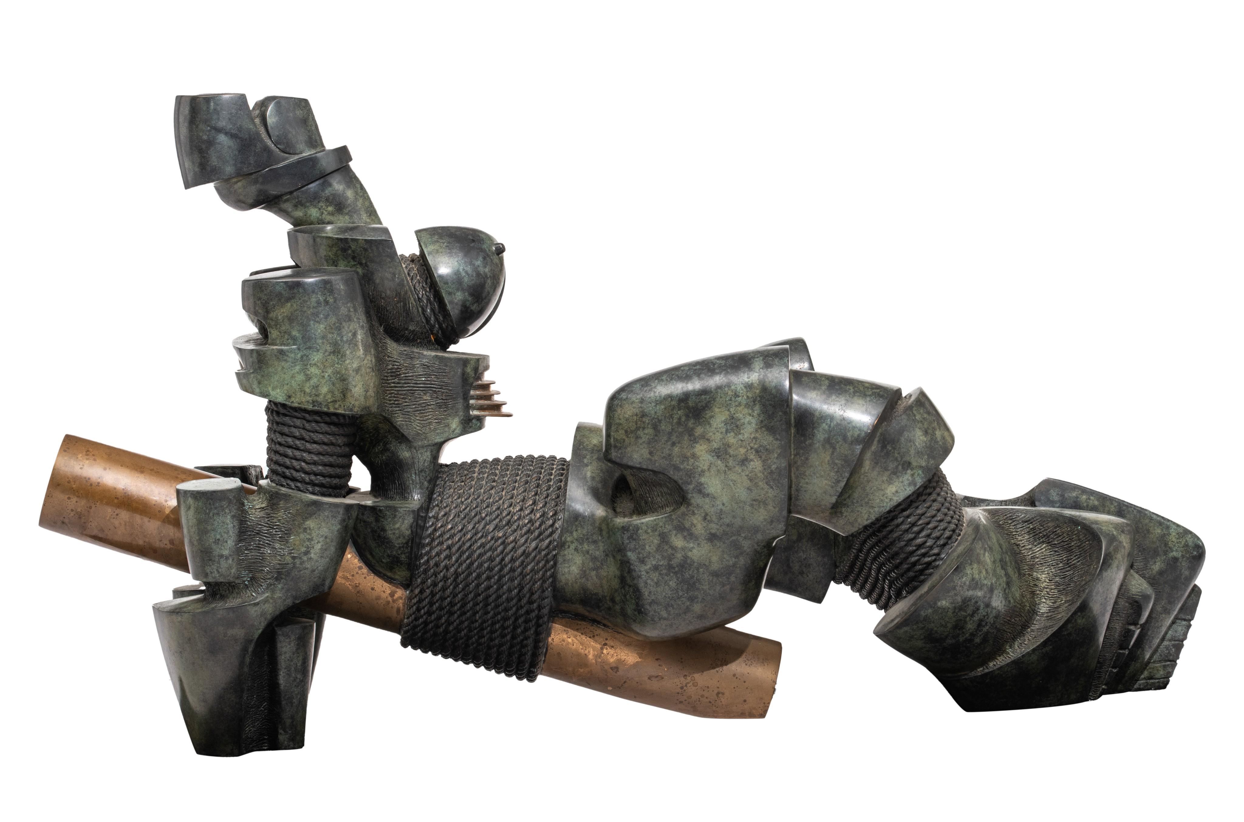 Artwork by Henri Lannoye, Bounded, Made of patinated bronze