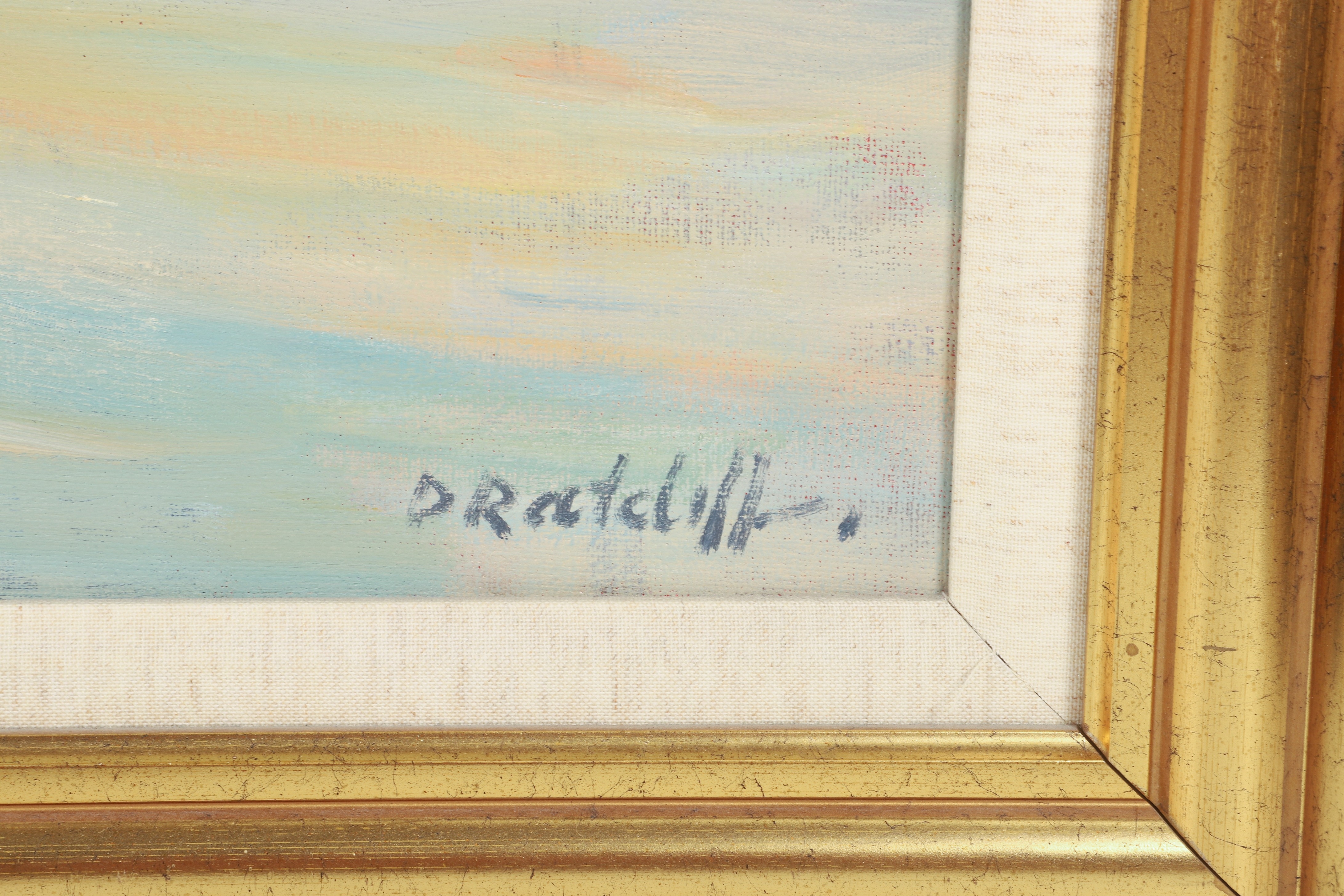 Artwork by Dale Ratcliff, Eventide, Gloucester Harbor, Made of oil on canvas