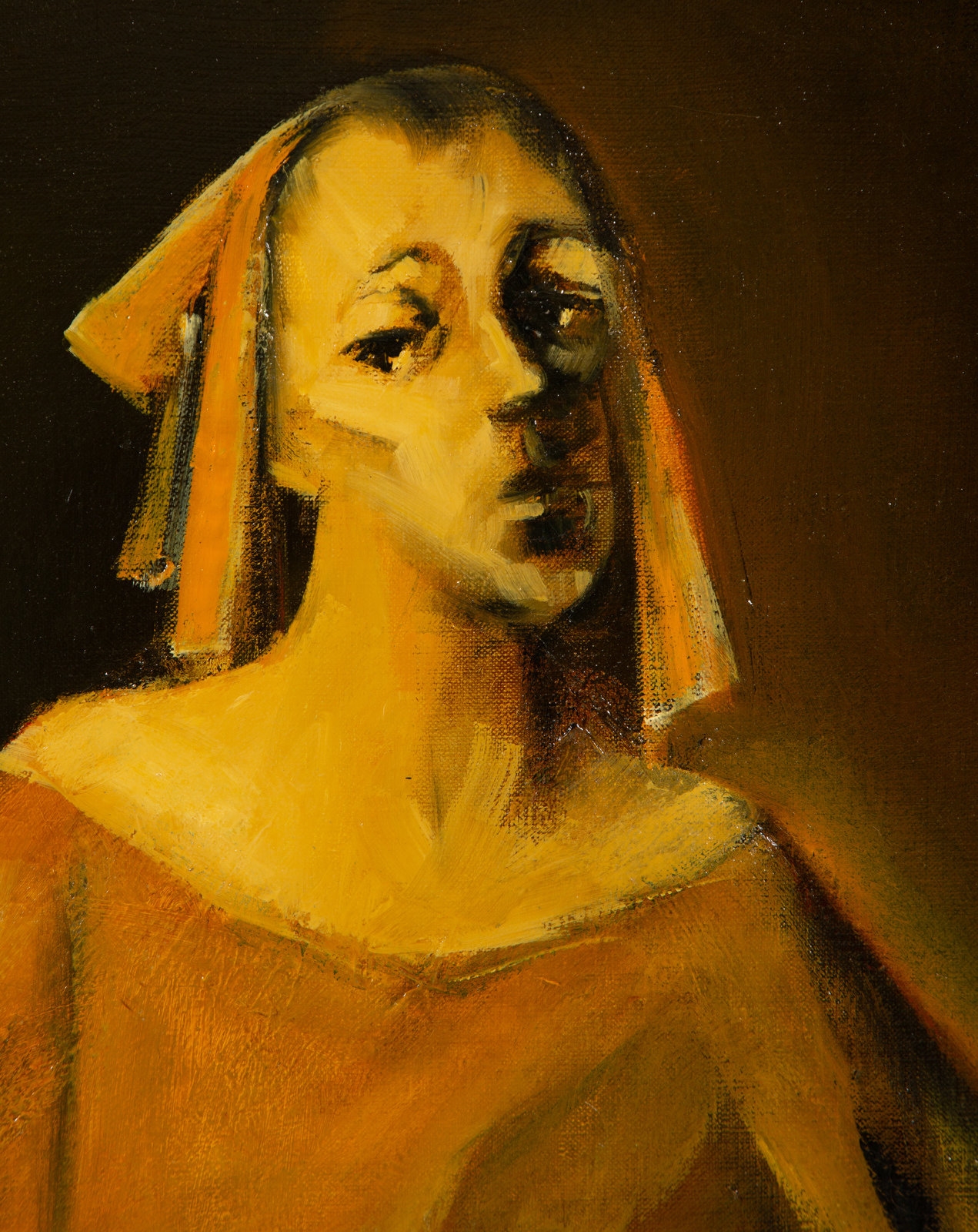 Artwork by Mircea Ciobanu, Portrait of a Lady, Made of oil on canvas