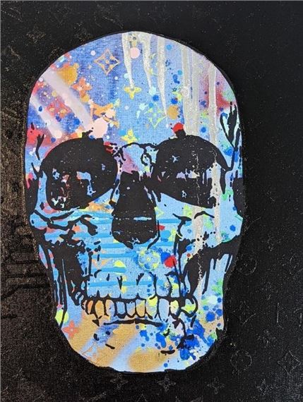 SHANE BOWDEN シェーンボーデン スカル 91×91cm シェーンボーデン ルイヴィトン スカル（Louis Vuitton | Shane