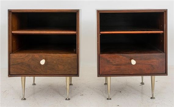 George Nelson Herman Miller Thin Edge Bed Tables 2 by George Nelson, ca, 1958