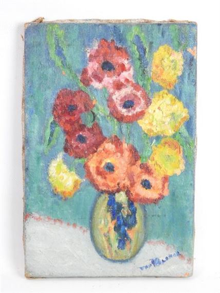 Still life with a vase of flowers