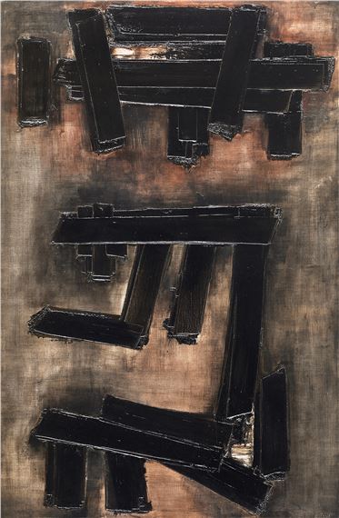 Peinture 195 x 130 cm, 3 décembre 1956 by Pierre Soulages, 1956