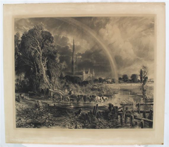 The Rainbow, Salisbury Cathedral by John Constable, David Lucas, published March 20th 1837