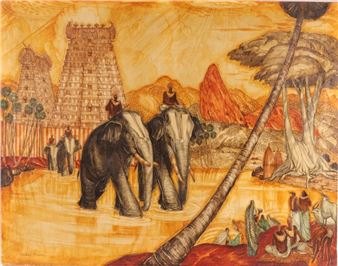 The sacred elephants in Madurai - André Maire