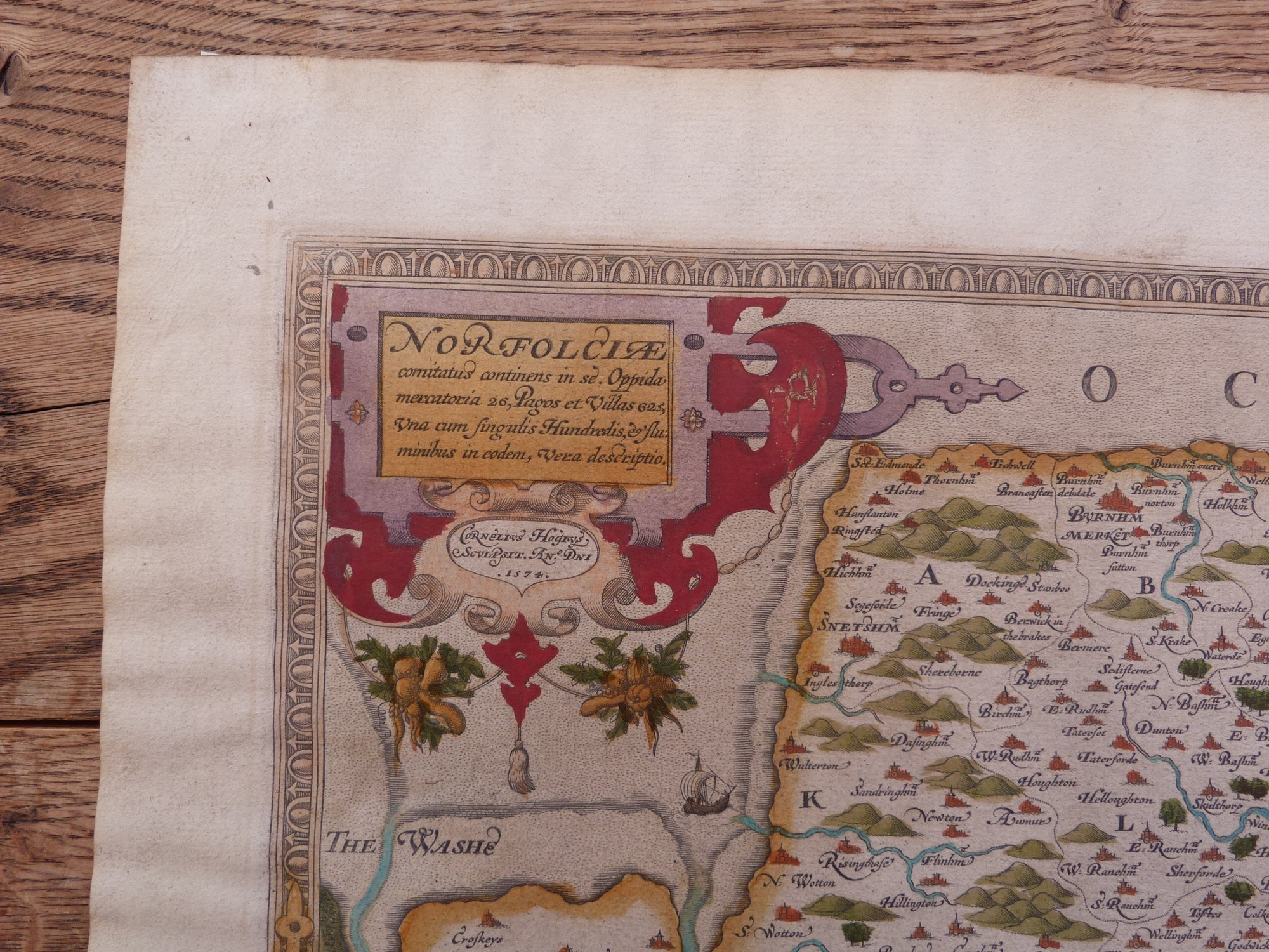 Christopher Saxton | Map of Norfolk, the first map ever produced of ...