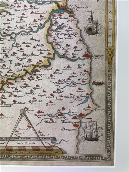 Christopher Saxton | Map of Norfolk, the first map ever produced of ...