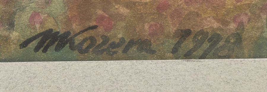 Artwork by Marian Kozera, Bönder i landskap, Made of Watercolor